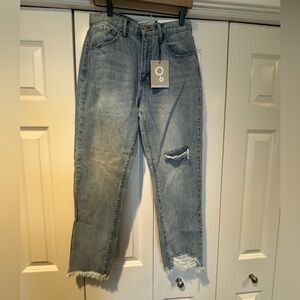 NWT insane gene high waisted tapered jeans - 27 waist